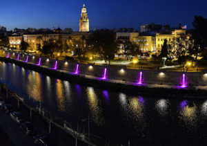 Iluminación mota de río